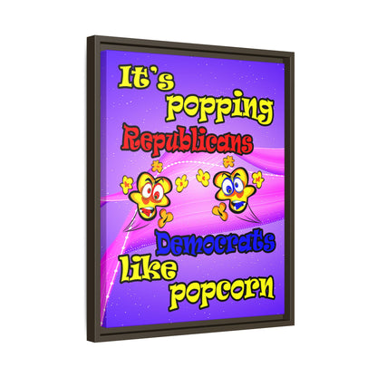 popping like popcorn - framed canvas art (purple-pink wave)
