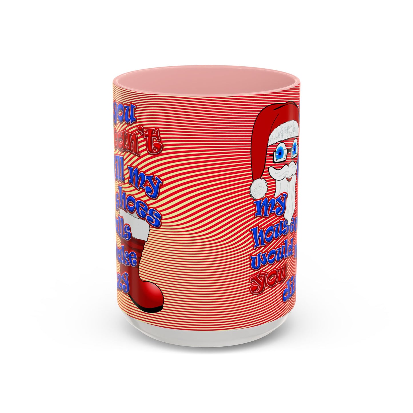 santa's shoes - Accent Mug (yellow-orange wave)