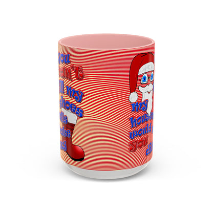 santa's shoes - Accent Mug (yellow-orange wave)