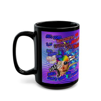 drop the beat - Black Mug (purple wave)