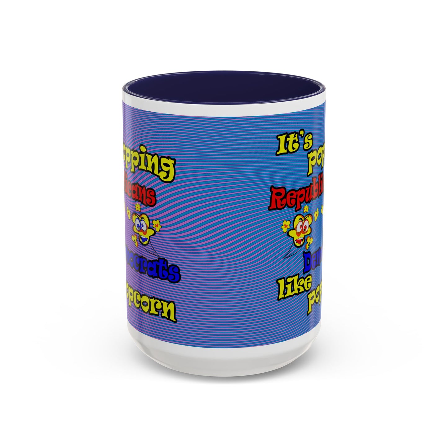 popping like popcorn - Accent Mug (light blue-purple wave)