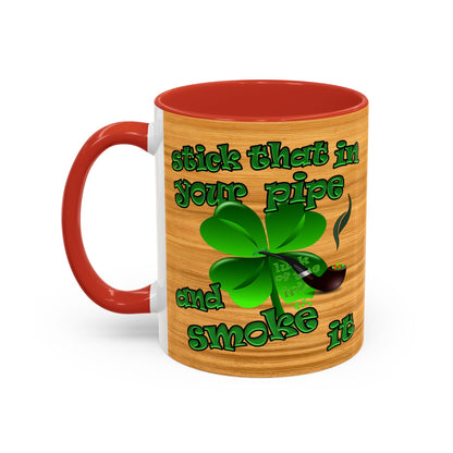 celtics logo - Accent Mug (butterscotch wood finish)