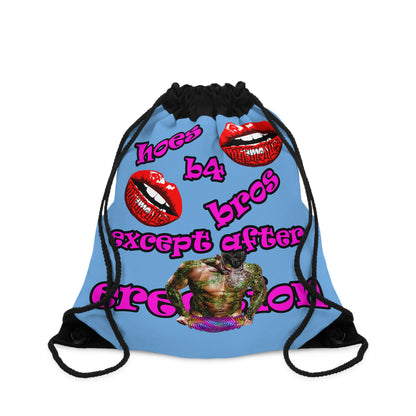 hoes b4 bros - Drawstring Bag (light blue)