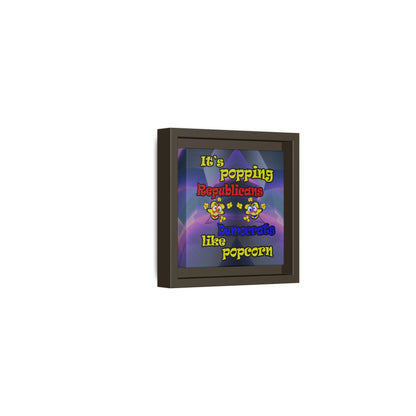 popping like popcorn - framed canvas art (grey-pink wave)