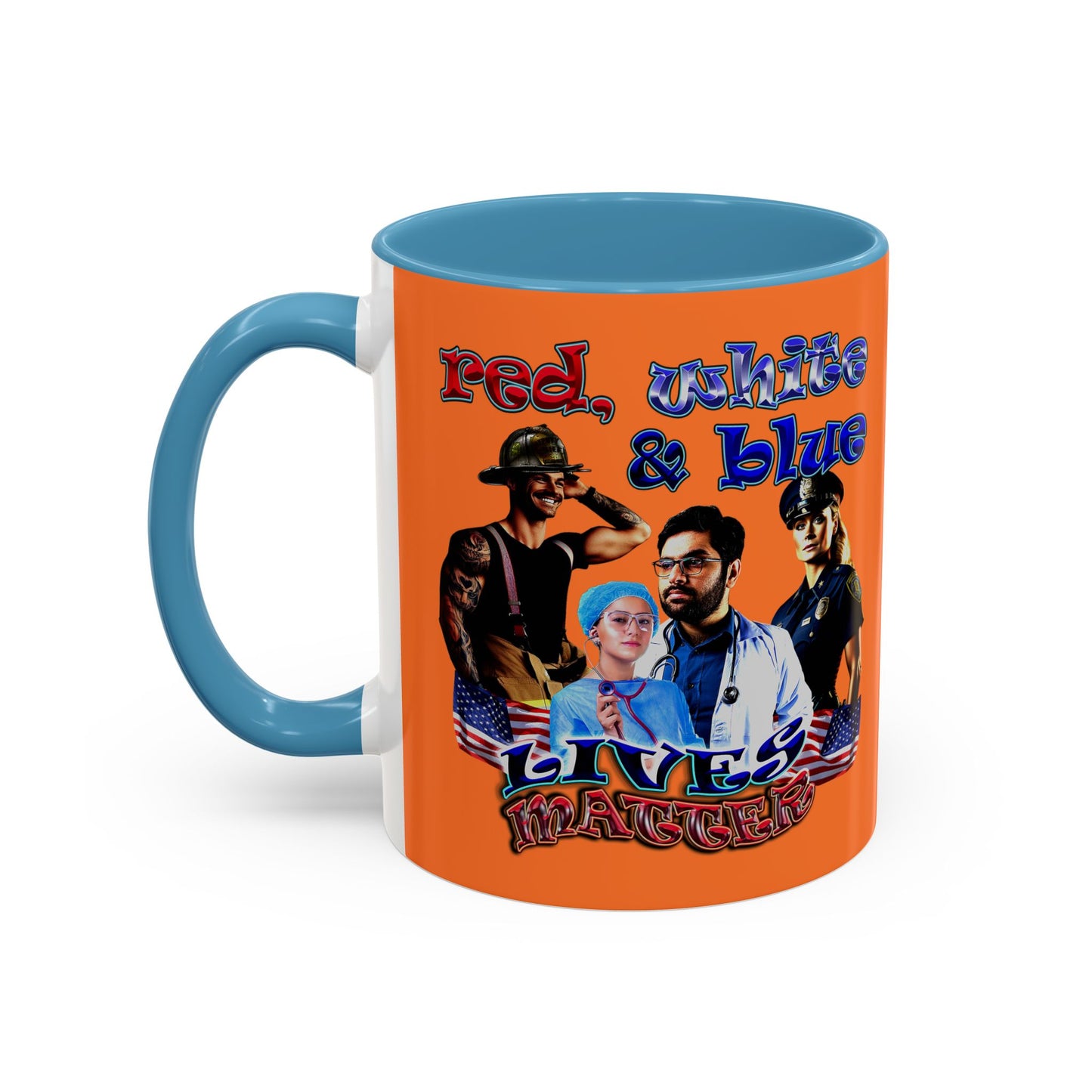 rw&b lives matter - Accent Mug (crusta)