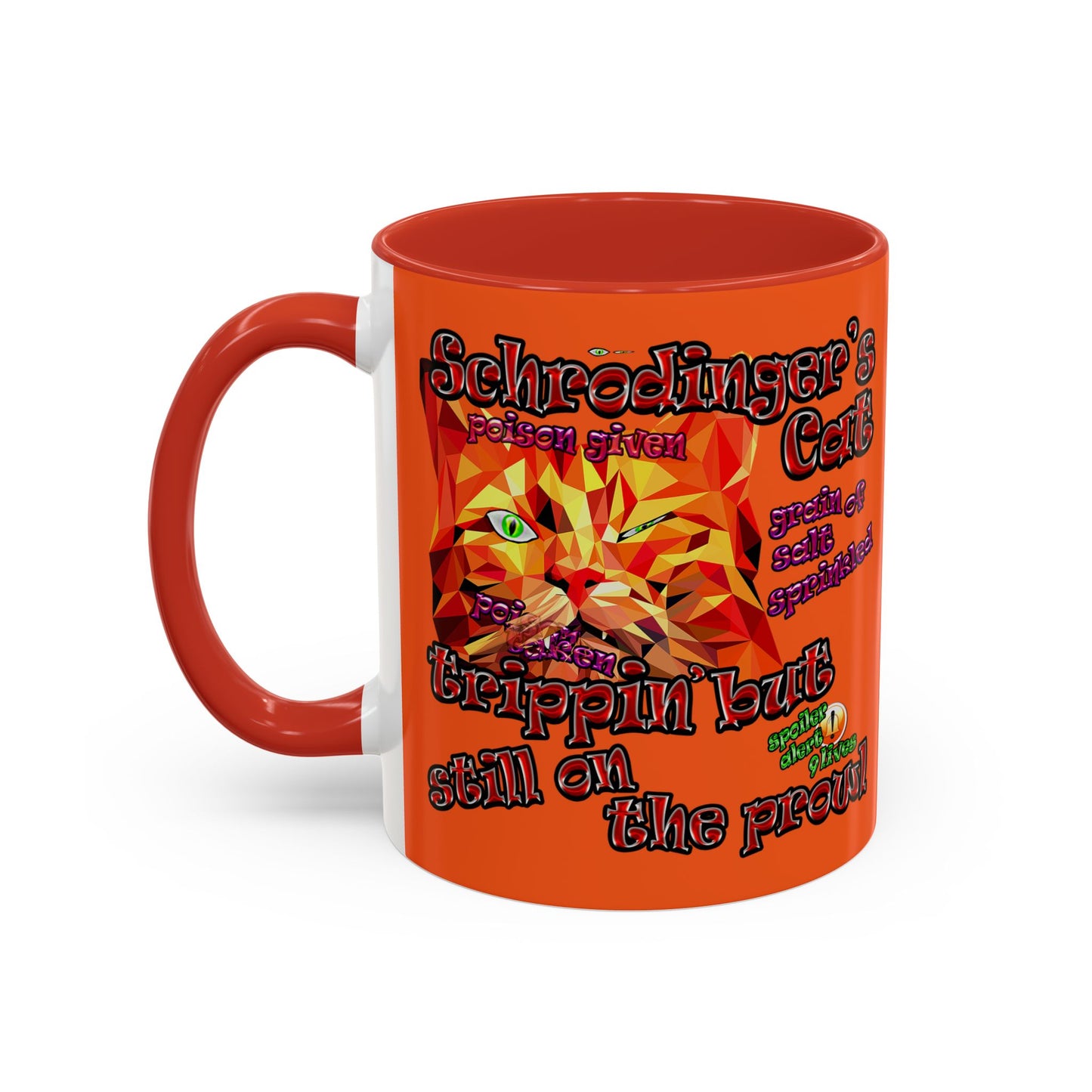 schrodinger's cat - Accent Mug (orange)