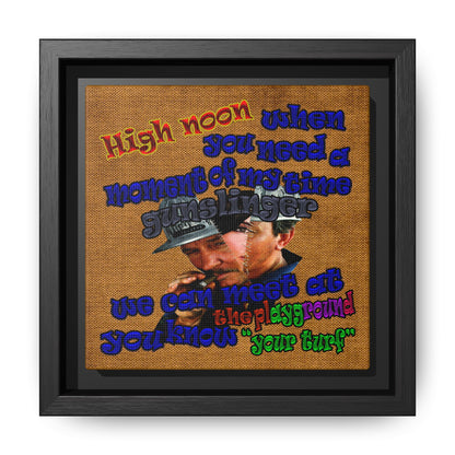 high noon - framed canvas art (brown papyrus)