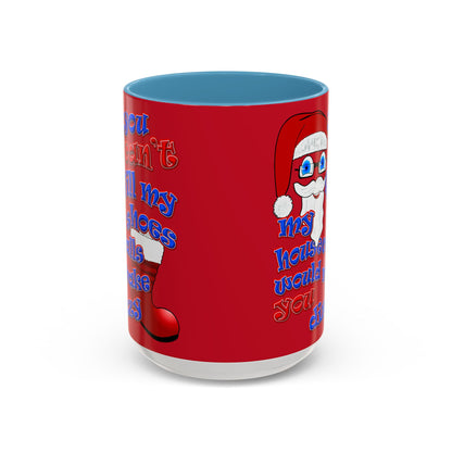 santa's shoes - Accent Mug (dark red)
