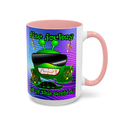 disc jockey - Accent Mug (purple wave)