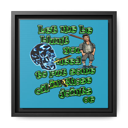 og - framed canvas art (turquoise)