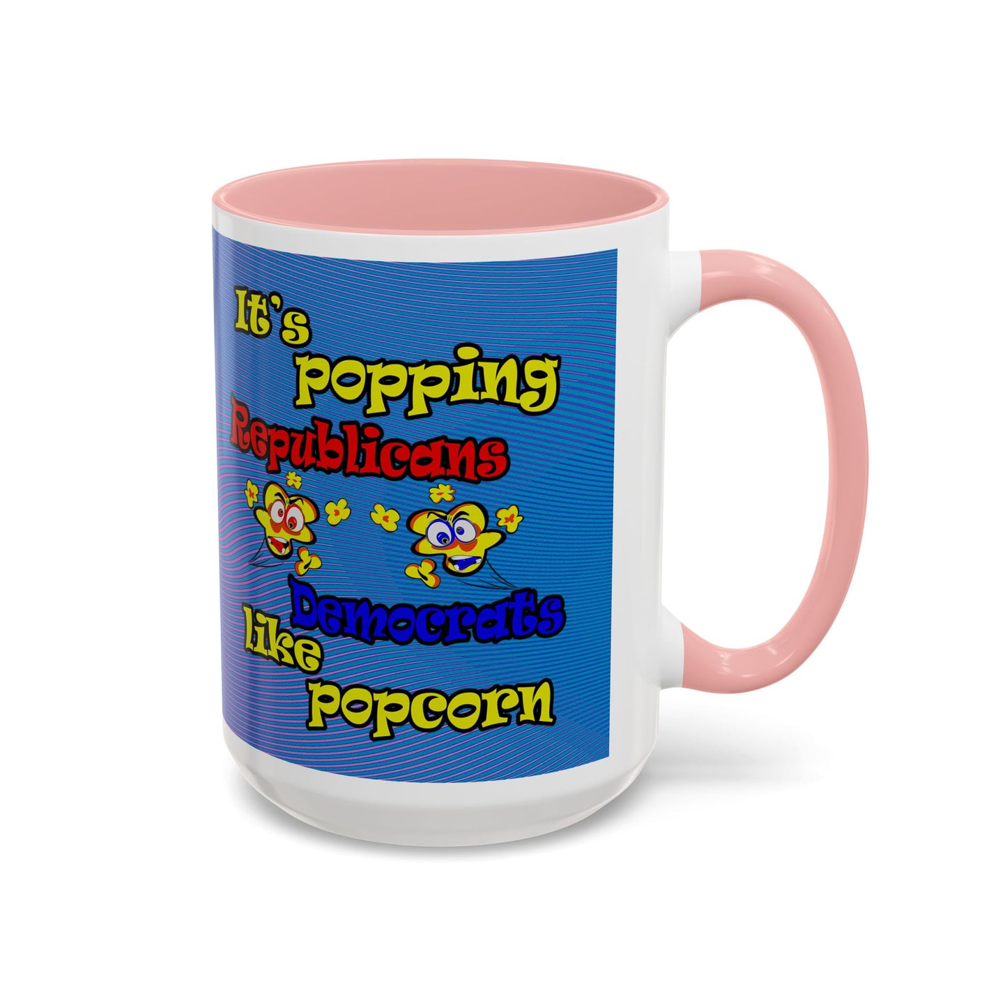 popping like popcorn - Accent Mug (light blue-purple wave)