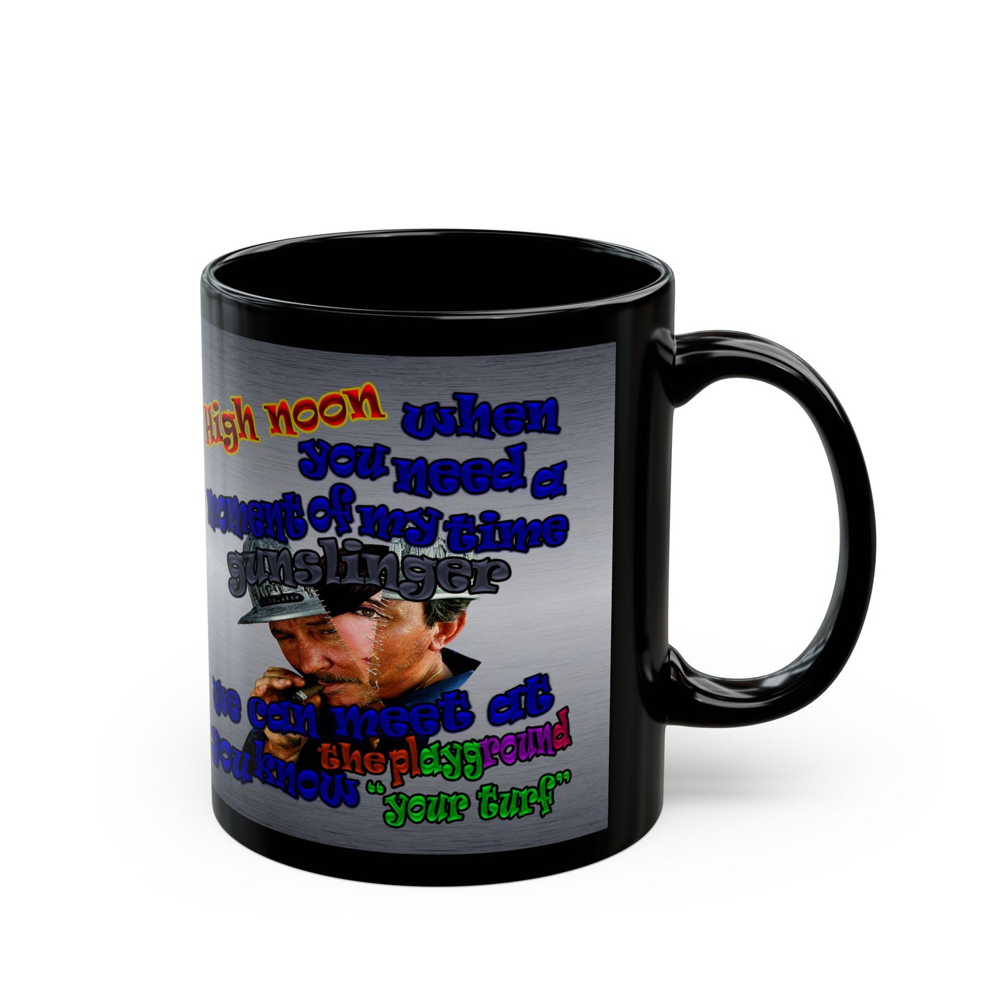 high noon - Black Mug (brushed nickel)