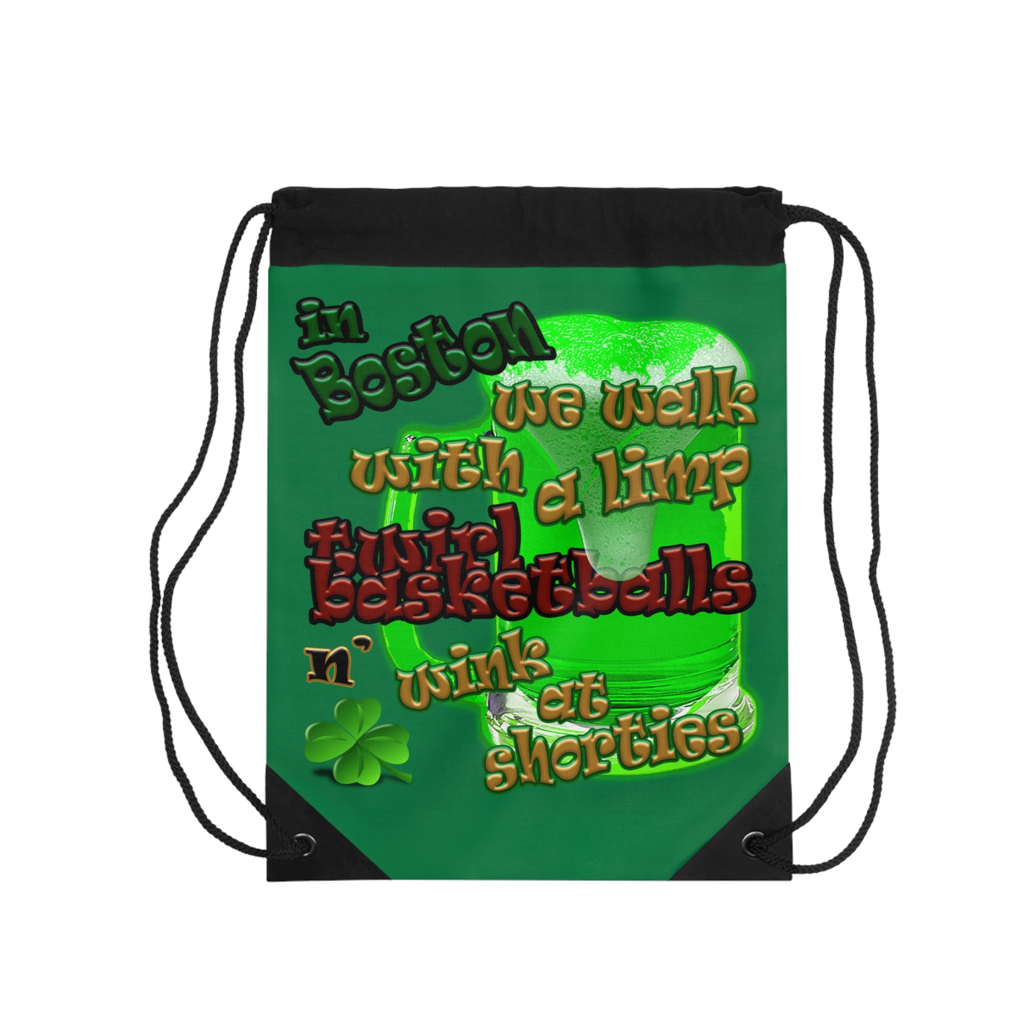 celtics logo - Drawstring Bag (dark green)
