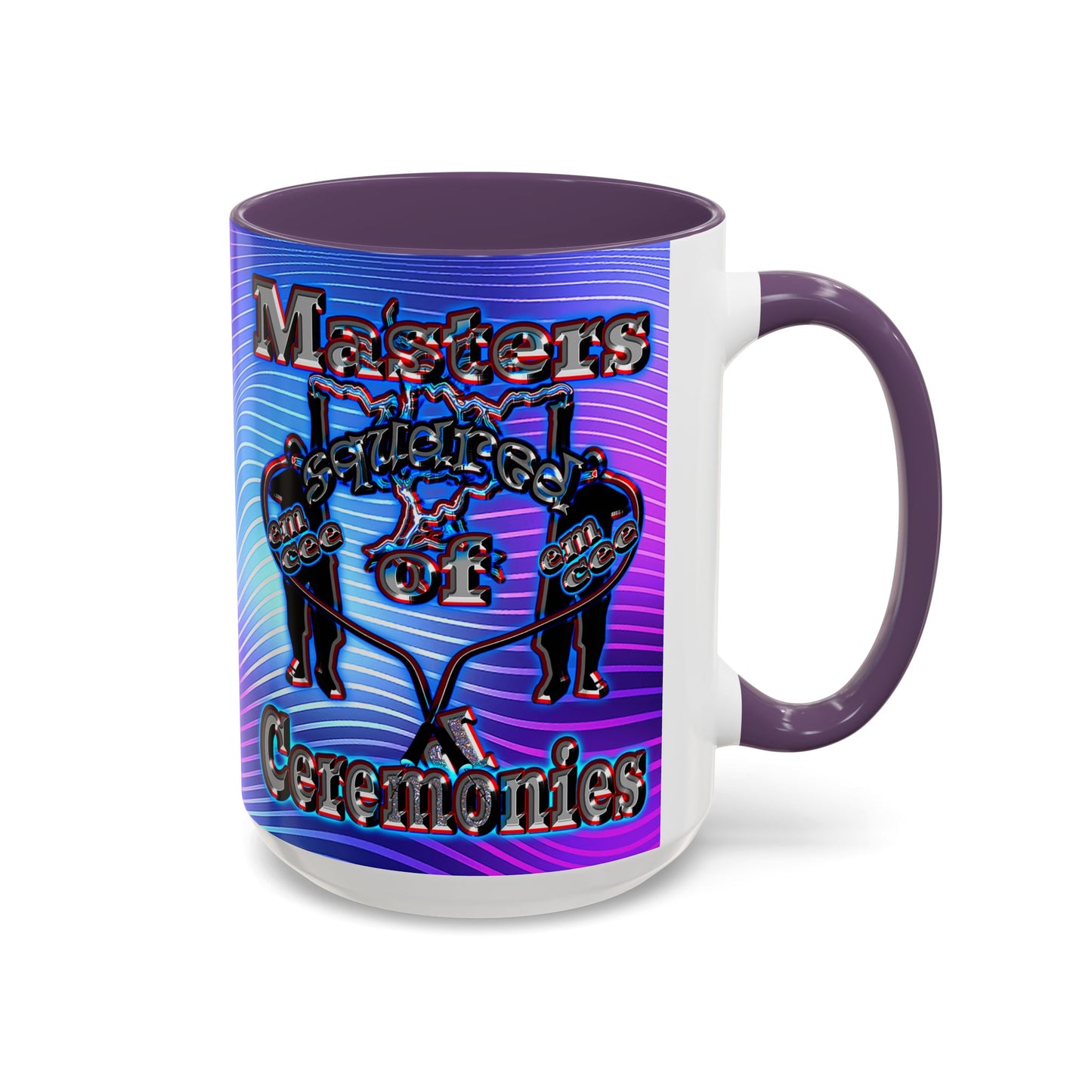 em cee squared - Accent Mug (purple wave)