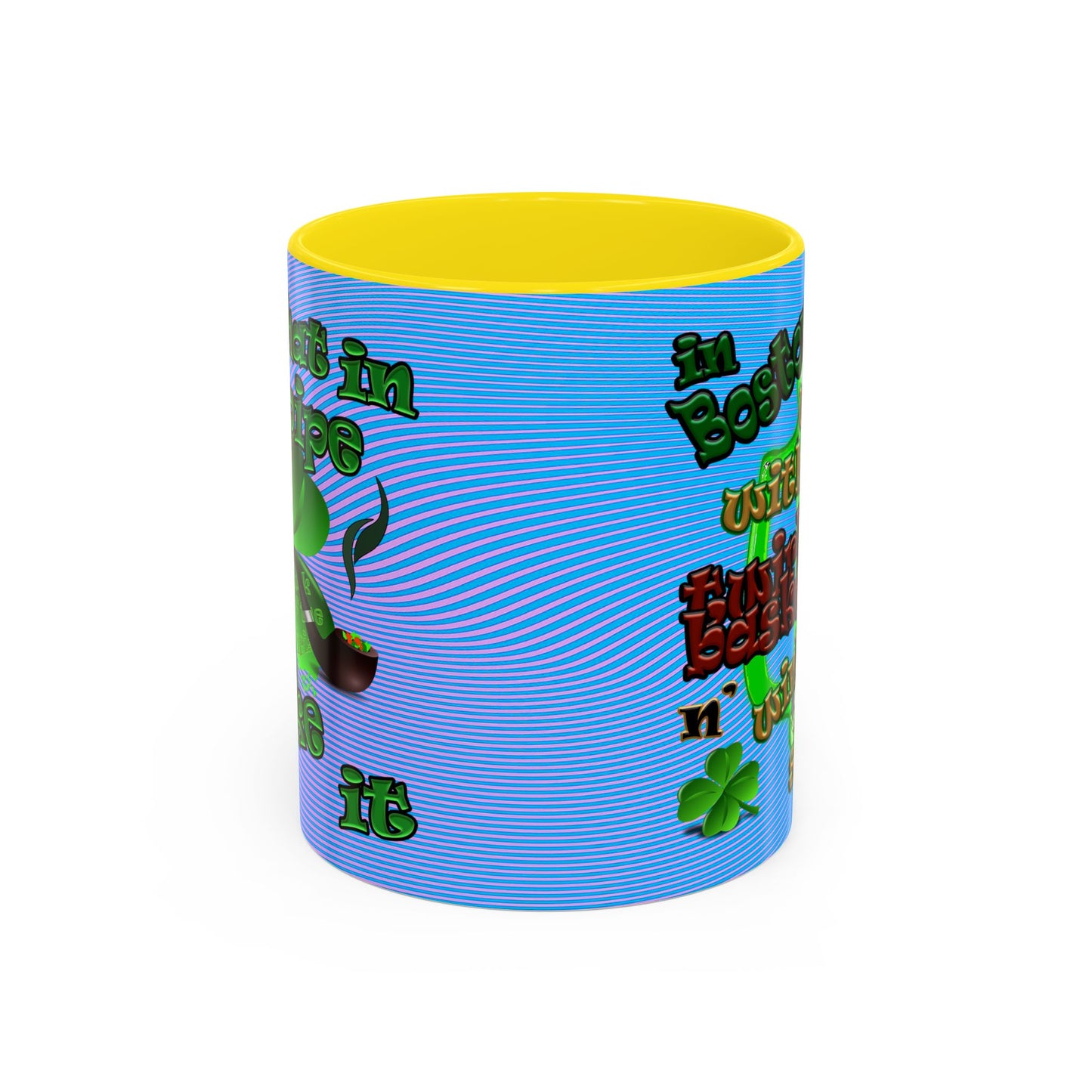 celtics logo - Accent Mug (light blue-purple wave)