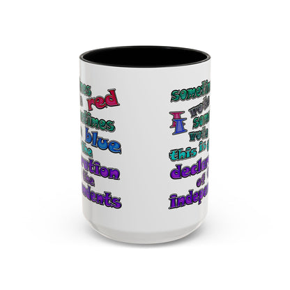 declaration of the independents - Accent Mug (white)