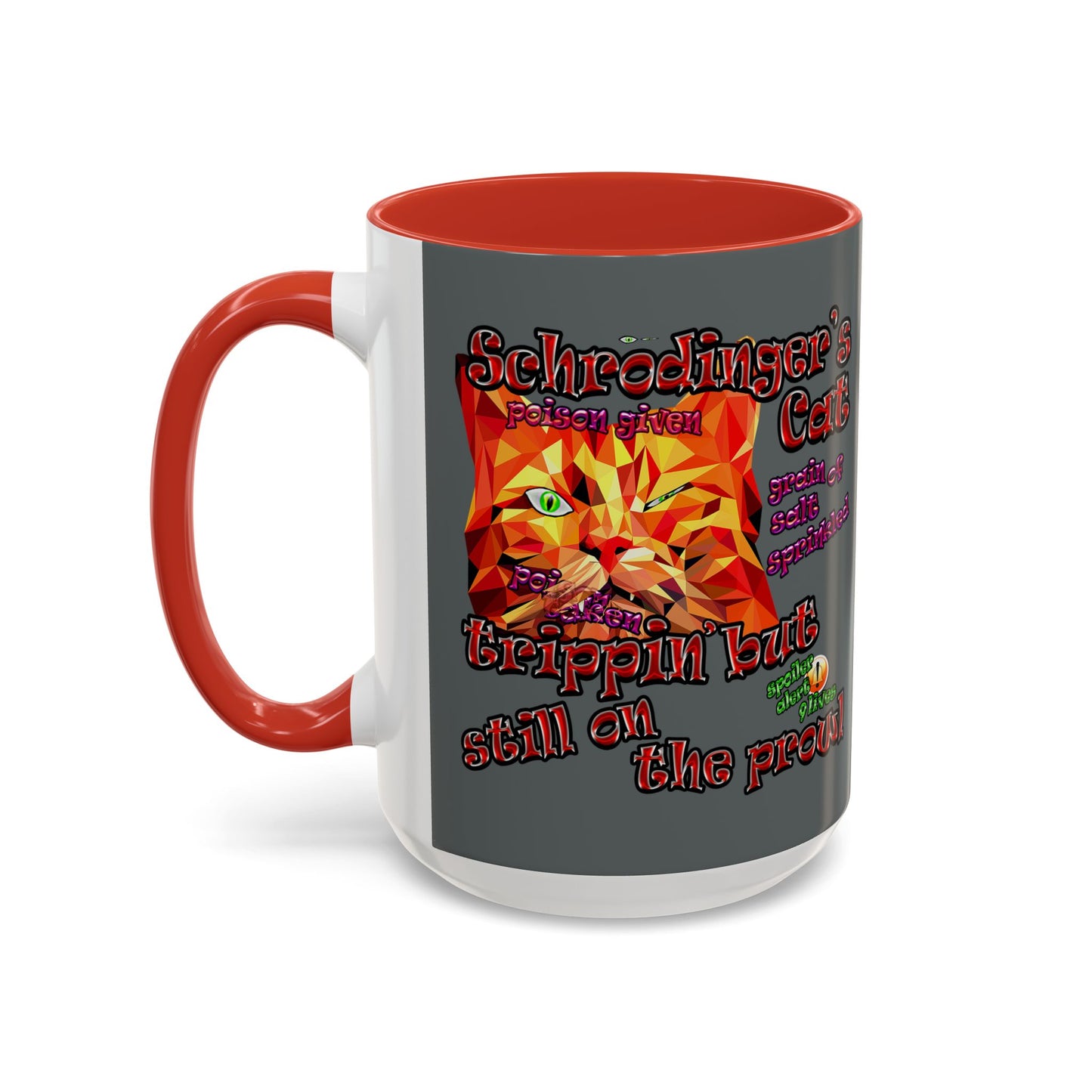 schrodinger's cat - Accent Mug (dark grey)
