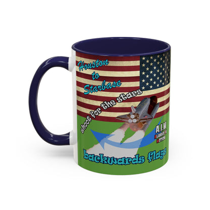 shoot for the stars - Accent Mug (green)