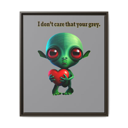 I don't care that your grey - framed canvas art (grey)