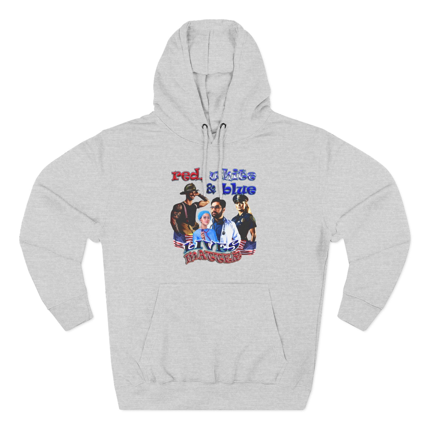 rw&b lives matter - Three-Panel Fleece Hoodie