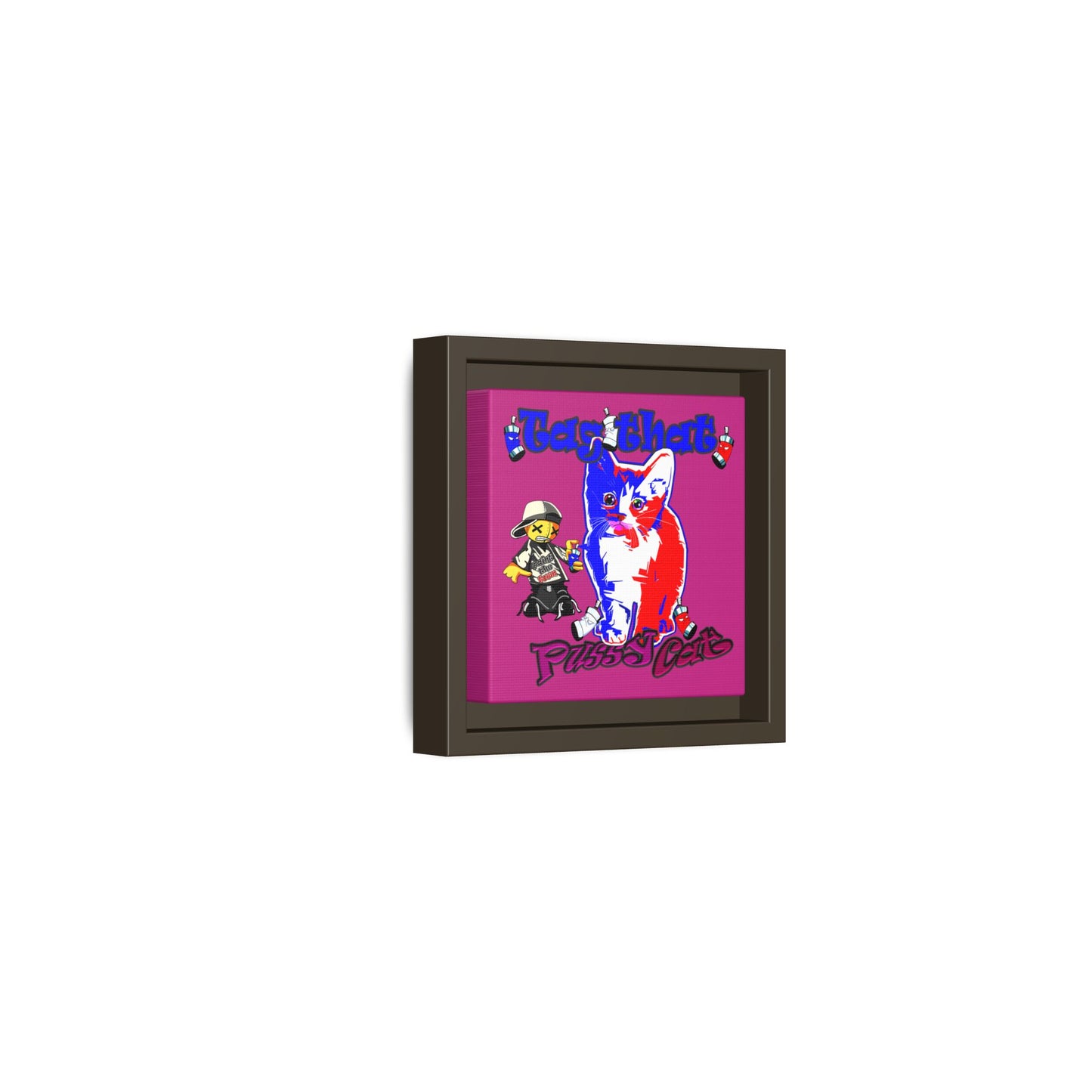 tag that - framed canvas art (pink)