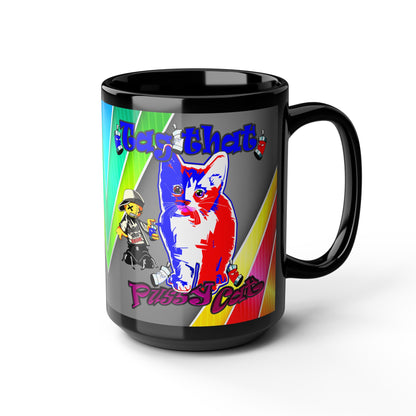 tag that - Black Mug (rainbow split)