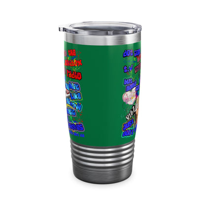 drop the beat - Ringneck Tumbler, 20oz (dark green)