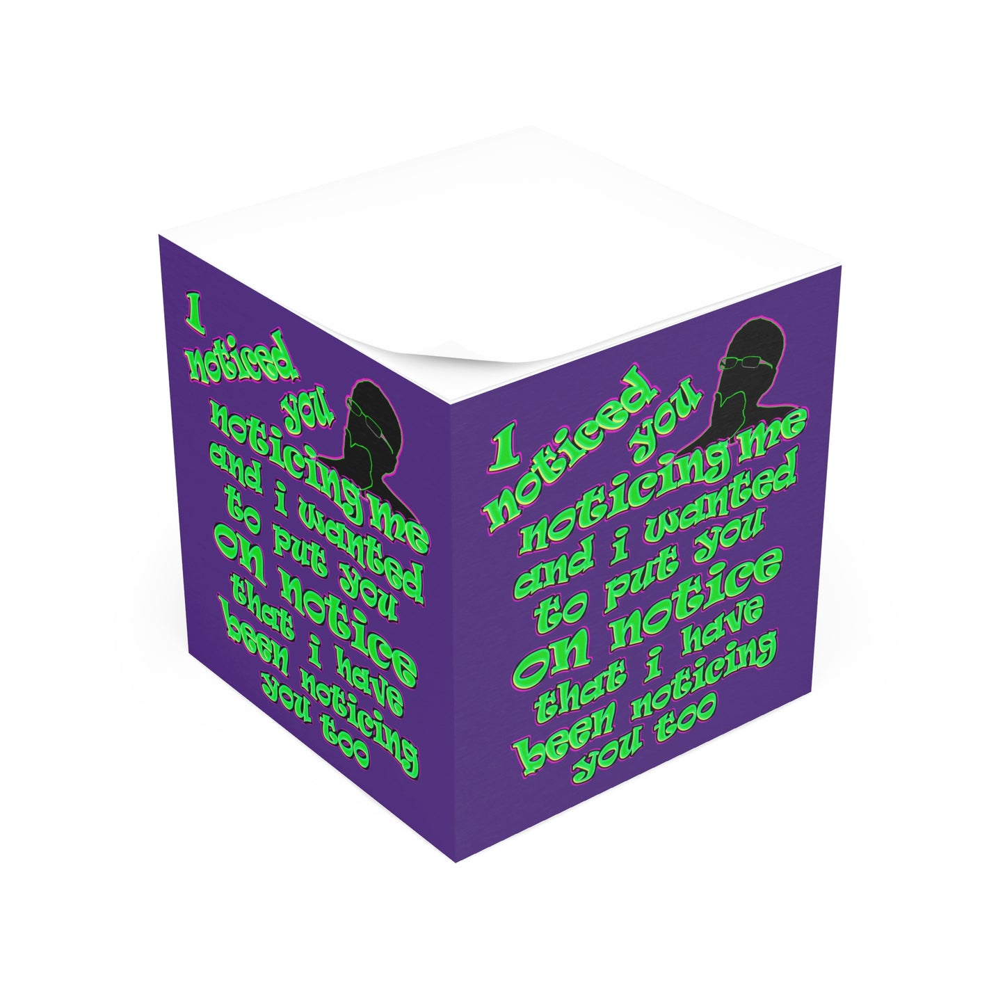 noticed you noticing - note cube (purple)