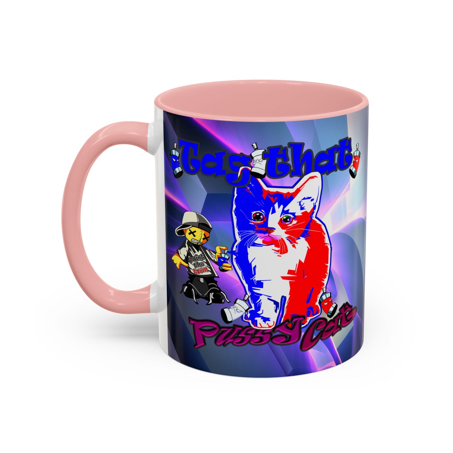 tag that - Accent Mug (grey-pink wave)