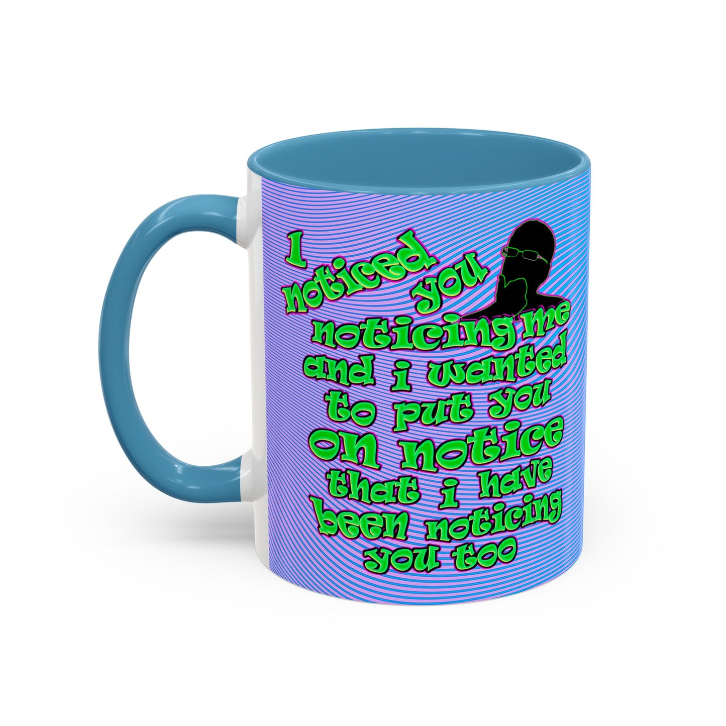 noticed you noticing - Accent Mug (light blue-purple wave)