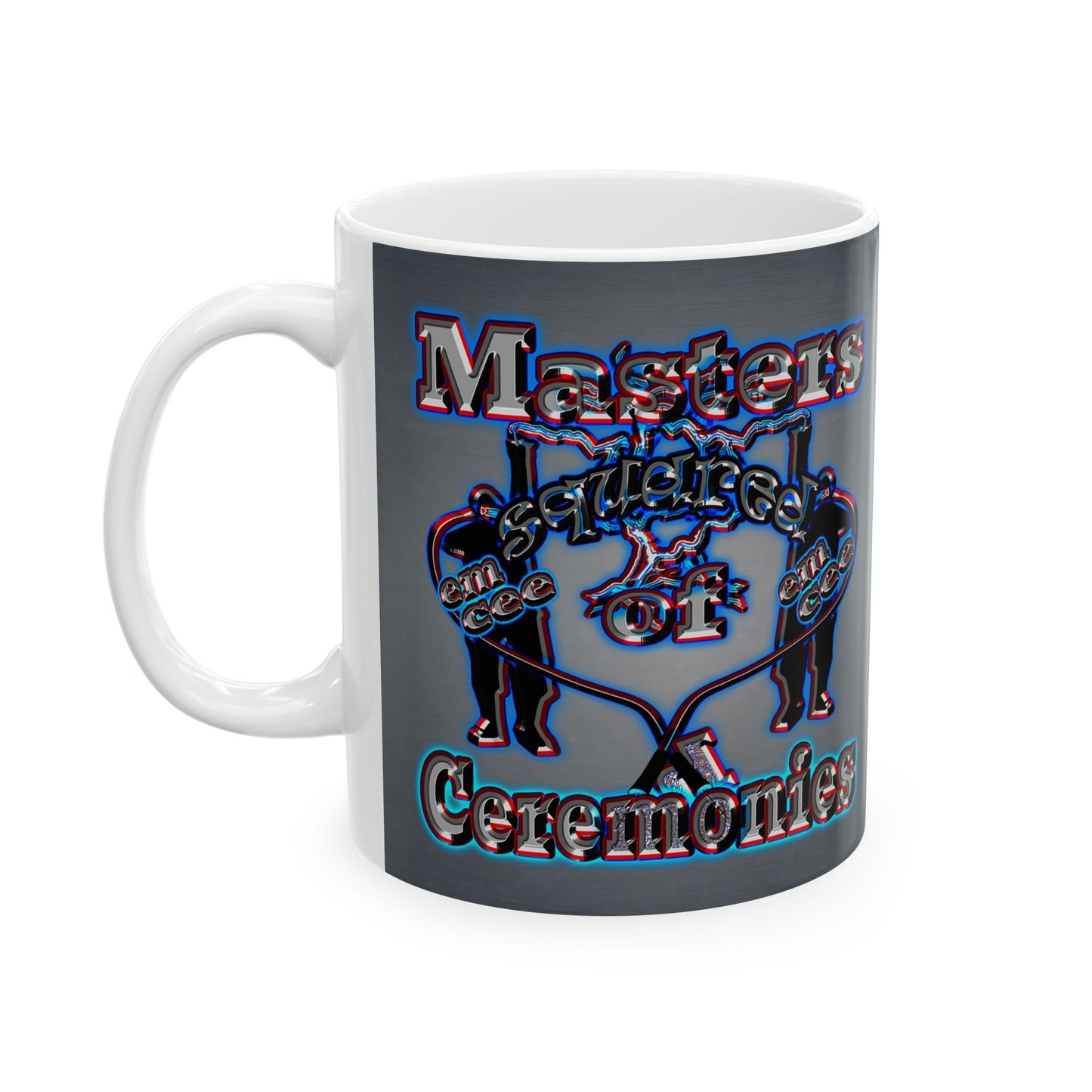 em cee squared - White Mug (grey-light grey)