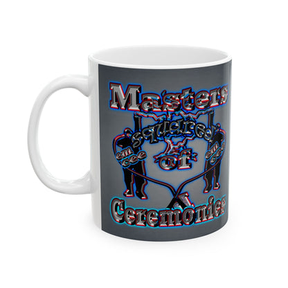 em cee squared - White Mug (grey-light grey)