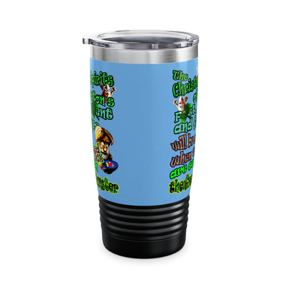 christmas spirits of boston - Ringneck Tumbler, 20oz (light blue)
