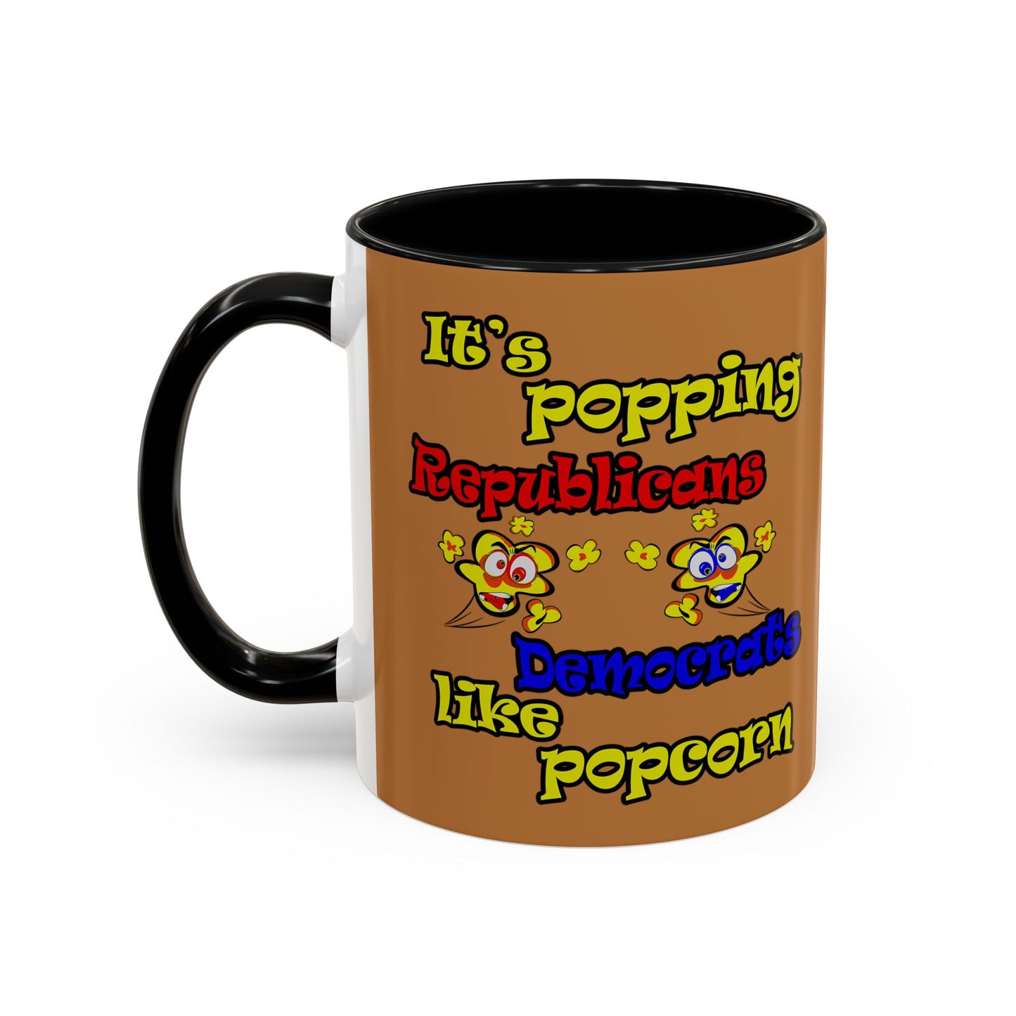 popping like popcorn - Accent Mug (light brown)