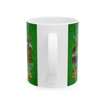the bum's shit - White Mug (green turf)