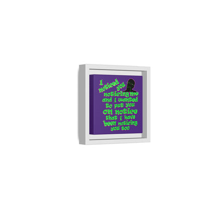 noticed you noticing - framed canvas art (purple)