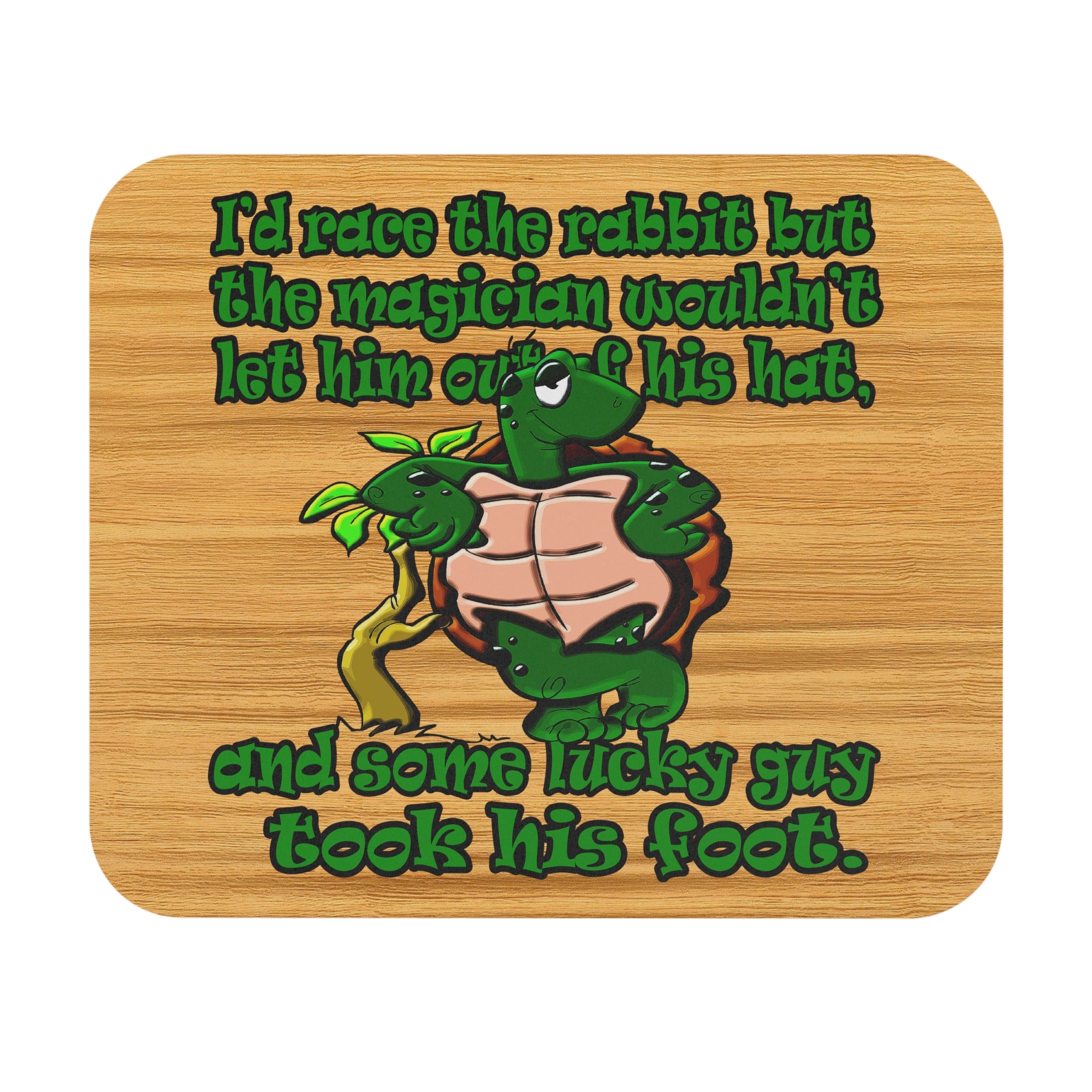 turtle race - Mouse Pad (Rectangle) (butterscotch wood finish)