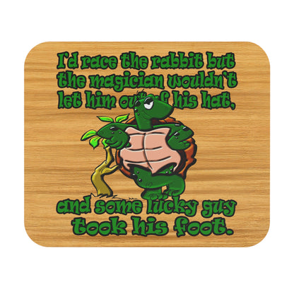 turtle race - Mouse Pad (Rectangle) (butterscotch wood finish)