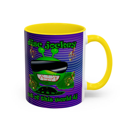 disc jockey - Accent Mug (purple wave)
