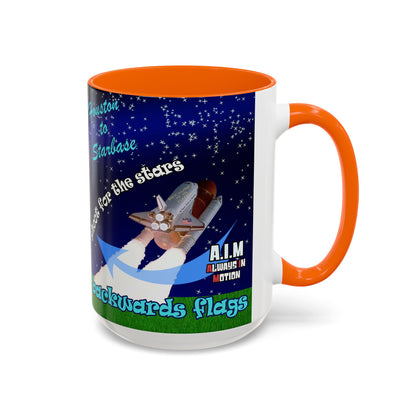 shoot for the stars - Accent Mug ('snoops' background)