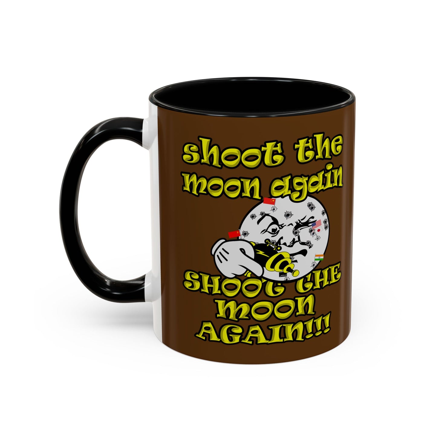 shoot the moon again - Accent Mug (brown)