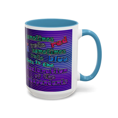 declaration of the independents - Accent Mug (purple wave)