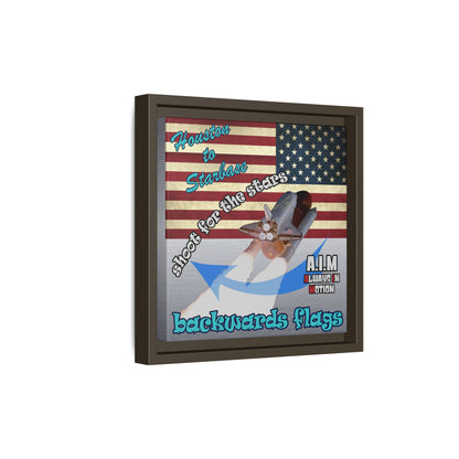 shoot for the stars - framed canvas art (brushed nickel)