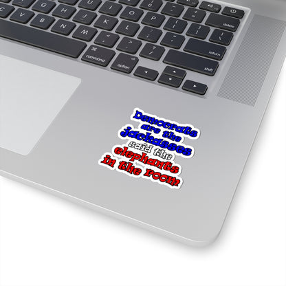 donkeys and elephants - Kiss-Cut Stickers