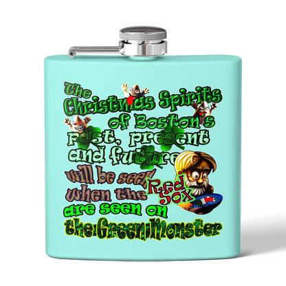christmas spirits of boston - Stainless Steel Flask