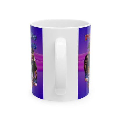 rw&b lives matter - White Mug (purple-pink wave)