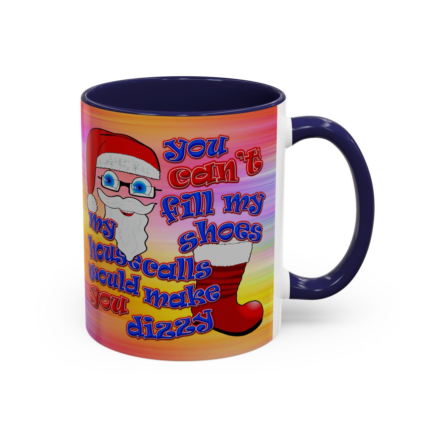 santa's shoes - Accent Mug (color blur)