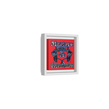 em cee squared - framed canvas art (red)