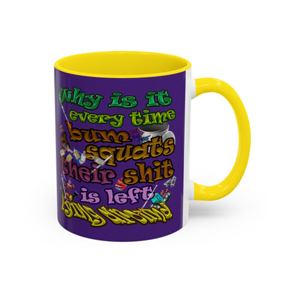 the bum's shit - Accent Mug (purple)