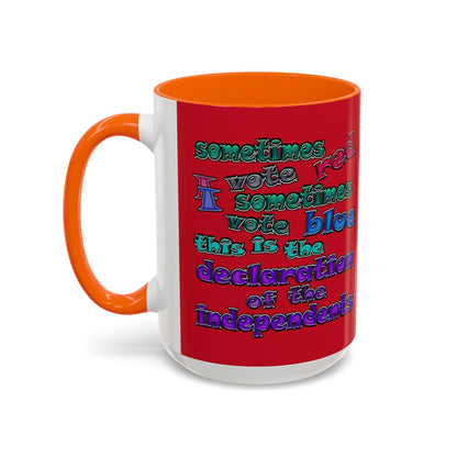 declaration of the independents - Accent Mug (dark red)